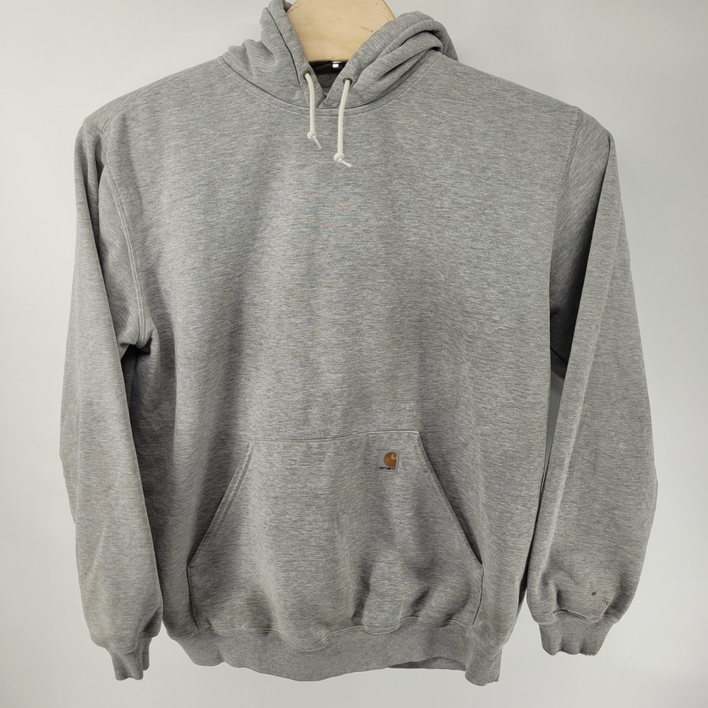 Carhartt Hoodie Mens XL Tall Gray‎ Pullover Heavyweight Logo Workwear Sweatshirt
